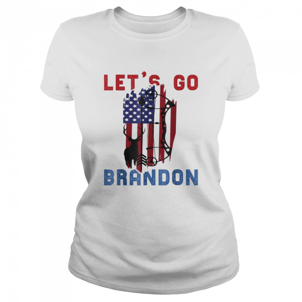 Let’s Go 2024 Brandon Arrow Flag And Deer Christmas T- Classic Women's T-shirt