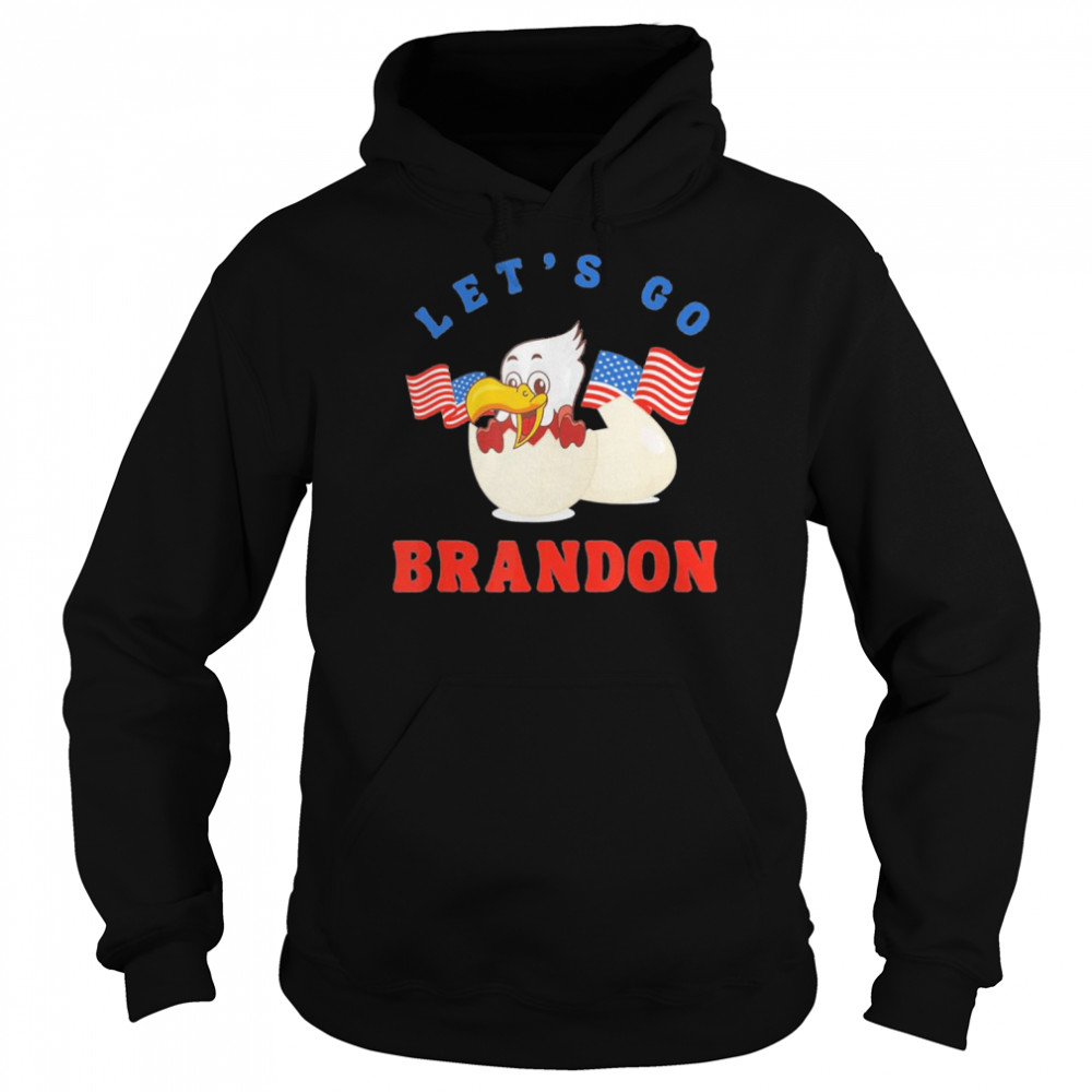 Lets Go Brandon With Eagle In Egg Us Flag T Unisex Hoodie