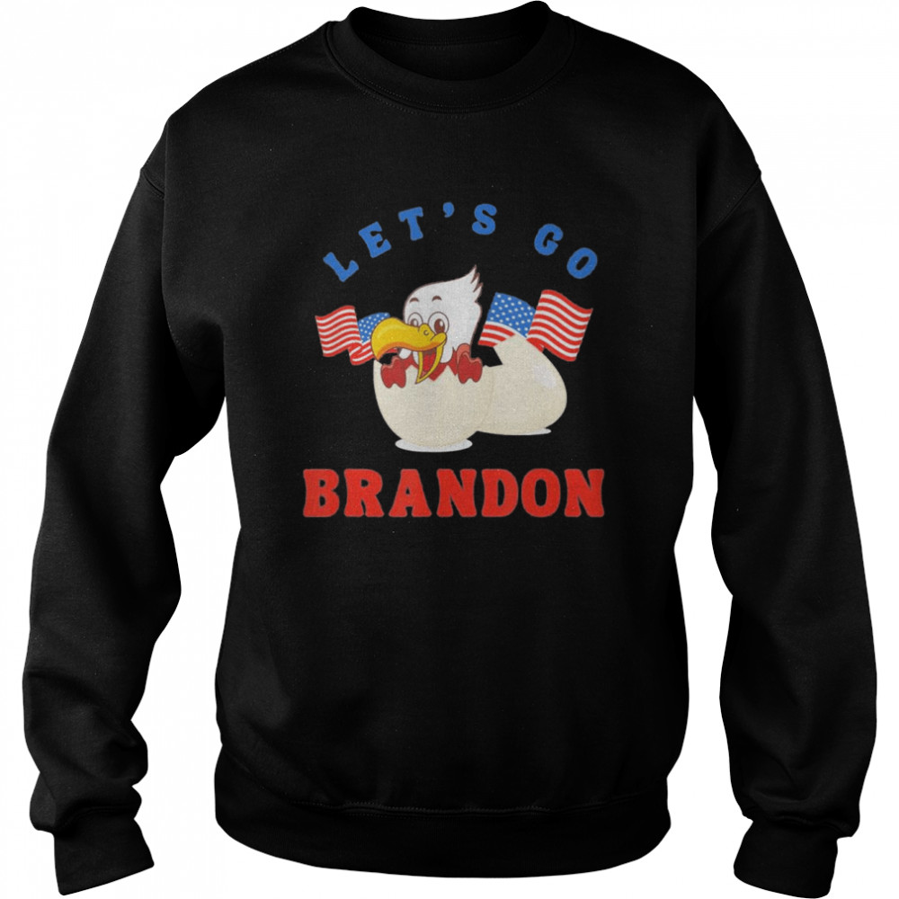 Lets Go Brandon With Eagle In Egg Us Flag T Unisex Sweatshirt