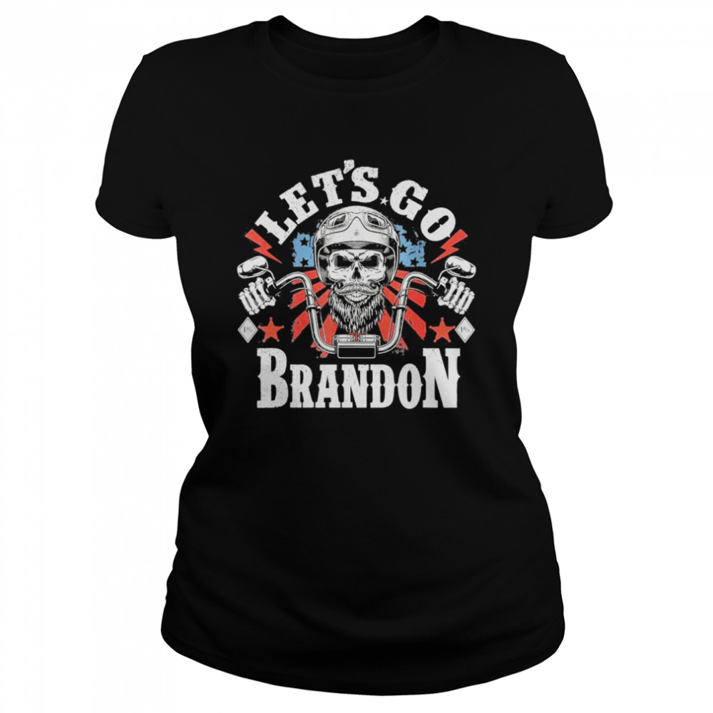 Lets Go Branson Brandon American Biker Usa Flag T Classic Womens T Shirt
