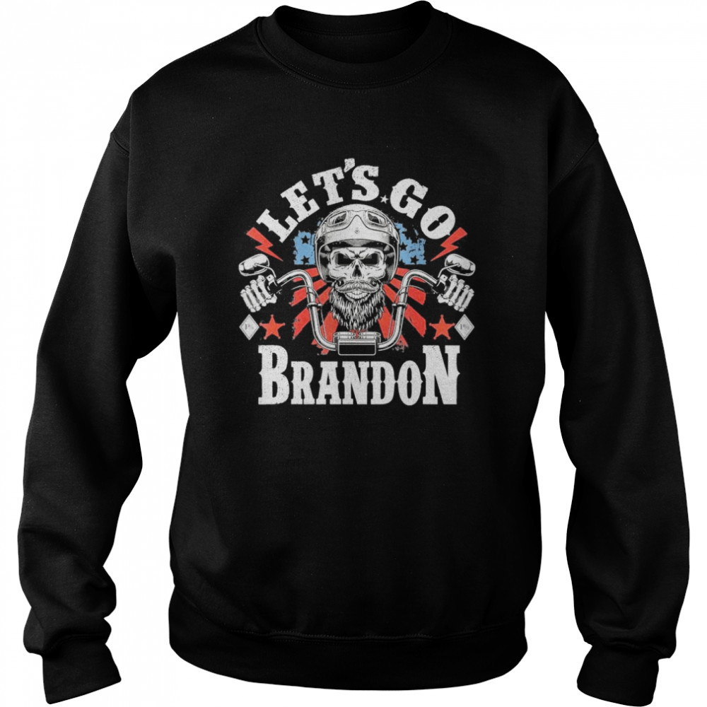 Lets Go Branson Brandon American Biker Usa Flag T Unisex Sweatshirt
