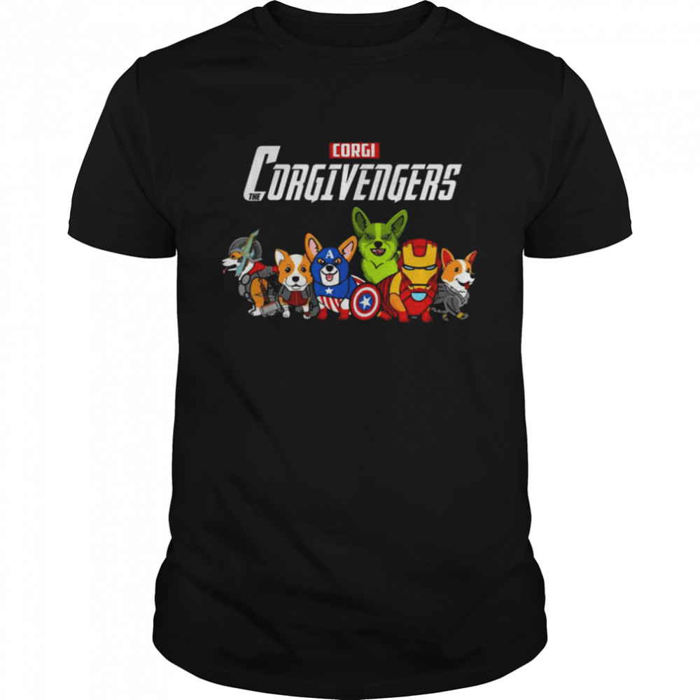 Marvel Avengers Corgi Dog The Corgivengers 2021 Tee  Classic Men's T-shirt