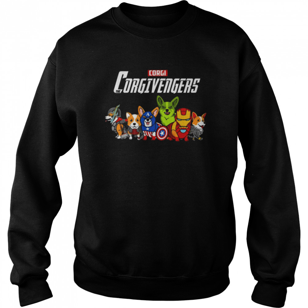 Marvel Avengers Corgi Dog The Corgivengers 2021 Tee  Unisex Sweatshirt