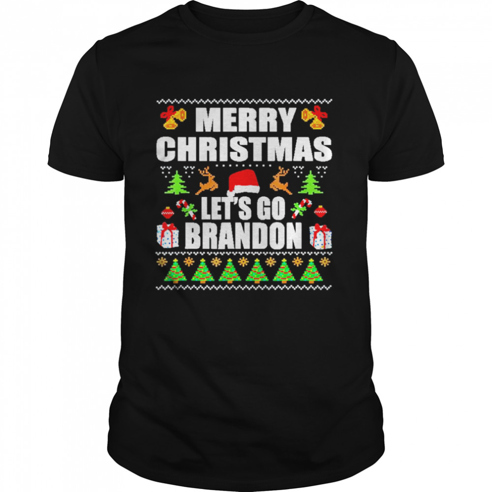 Merry Christmas Let’s go Branson Brandon Ugly Sweater T- Classic Men's T-shirt