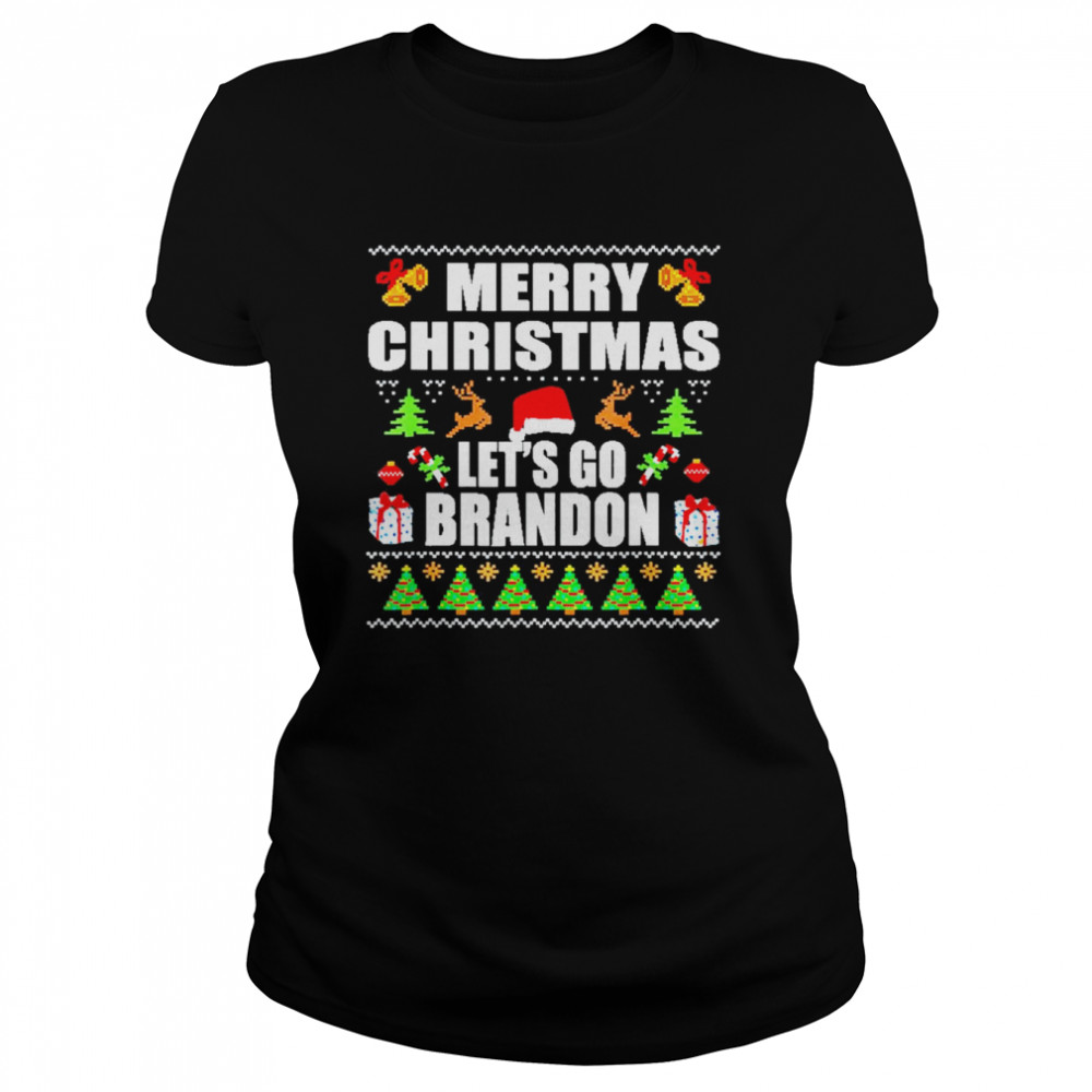 Merry Christmas Lets Go Branson Brandon Ugly Sweater T Classic Womens T Shirt