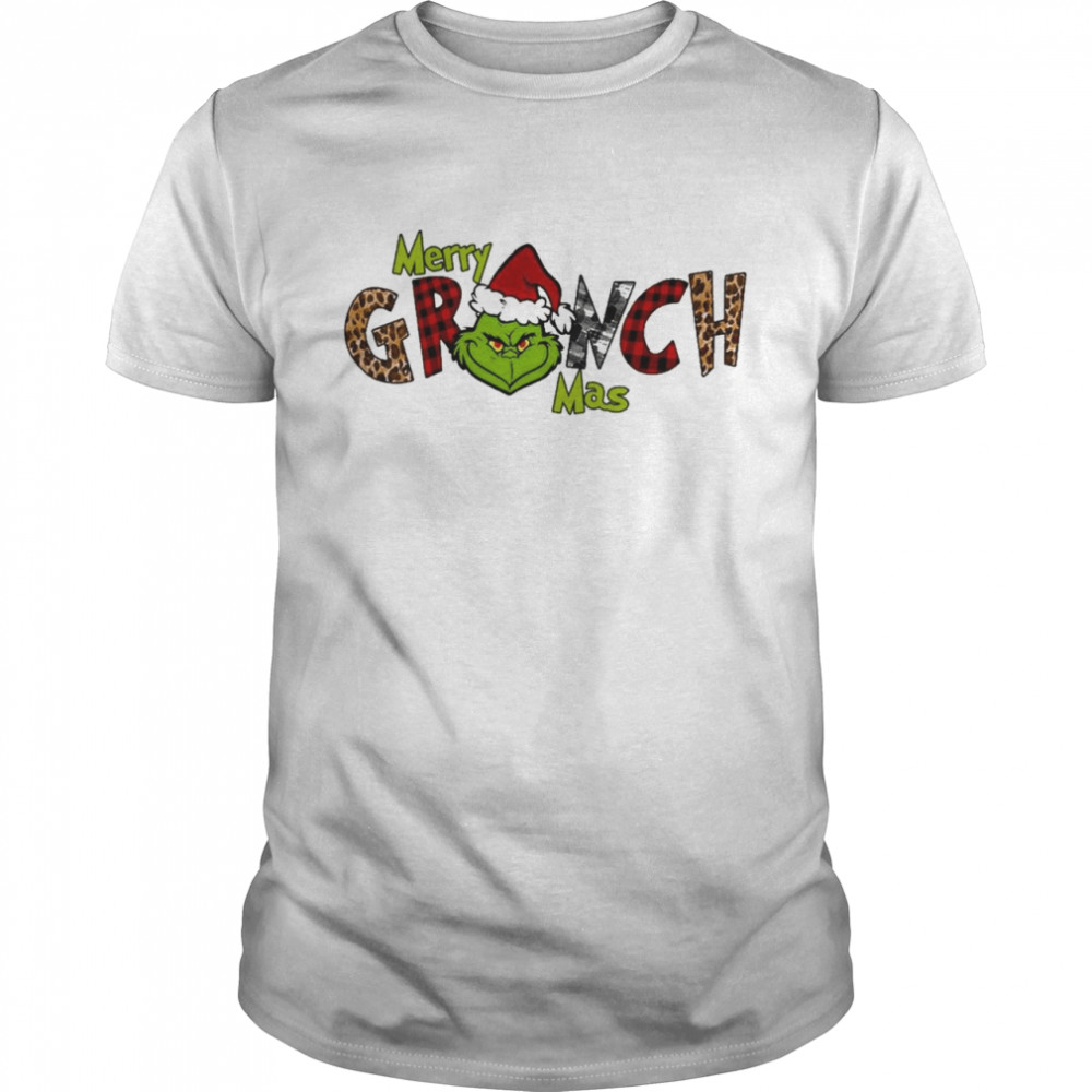 Merry Grinchmas Leopard Christmas  Classic Men's T-shirt