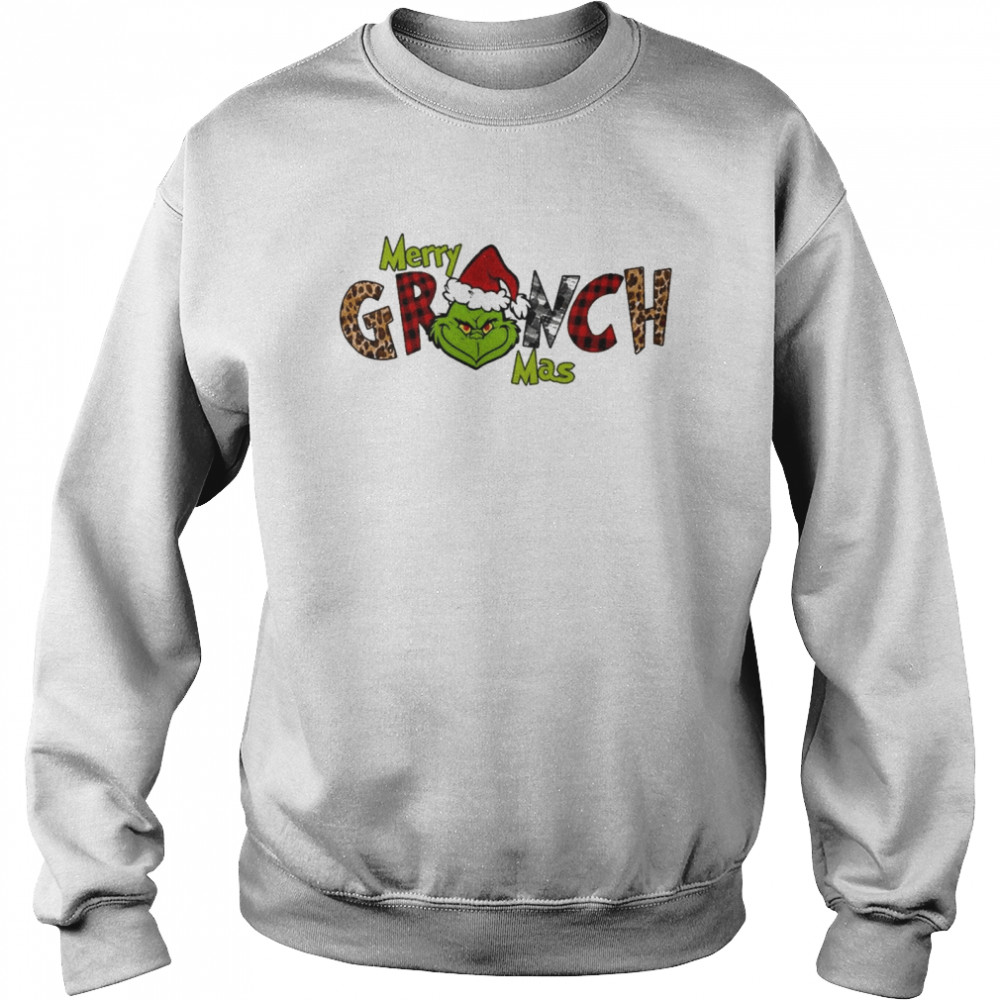 Merry Grinchmas Leopard Christmas  Unisex Sweatshirt