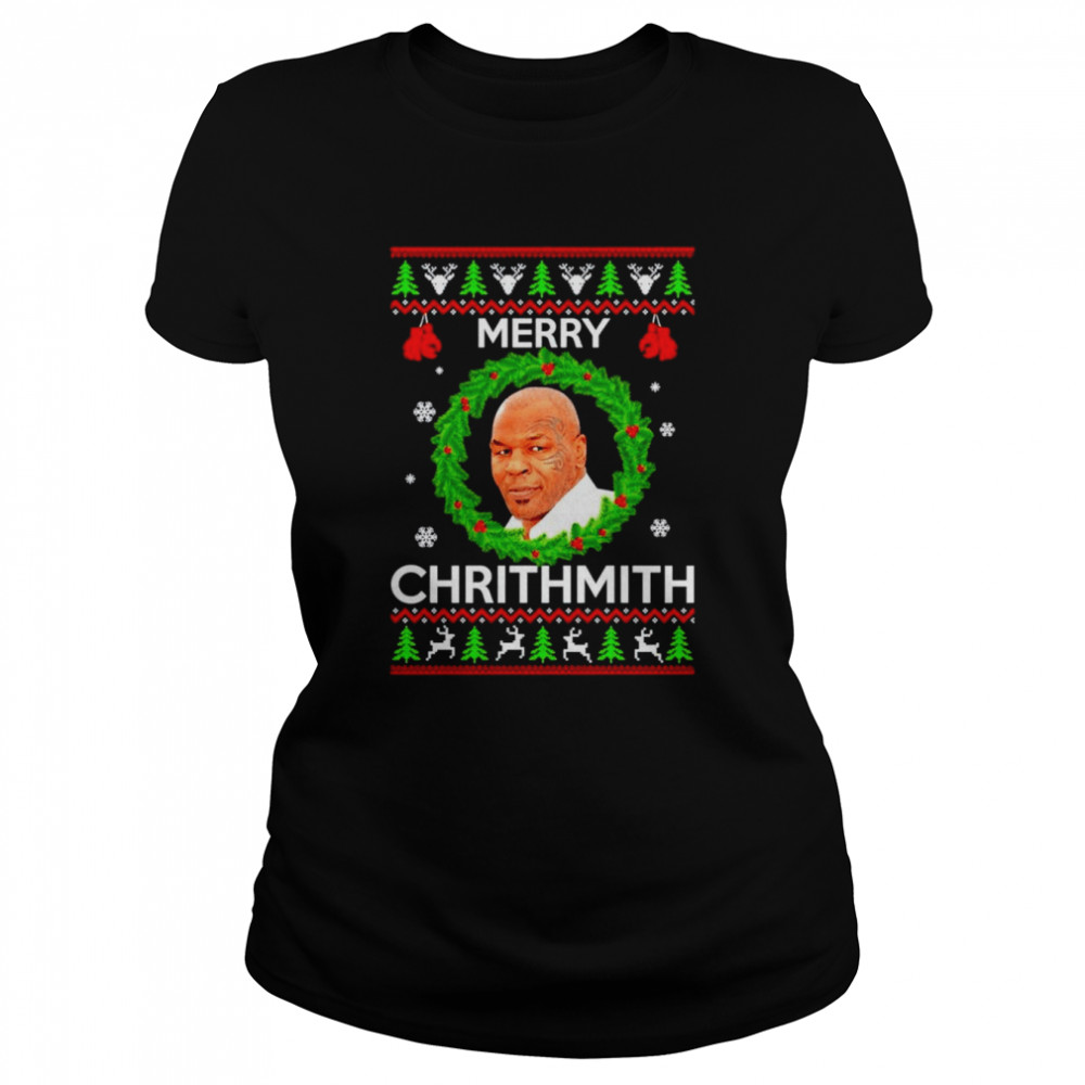 Mike Tyson Merry Chritmith Christmas Shirt Classic Womens T Shirt