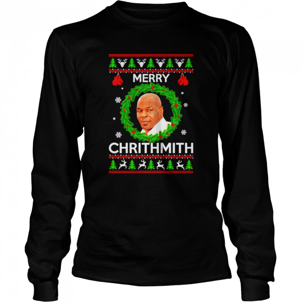 Mike Tyson Merry Chritmith Christmas Shirt Long Sleeved T-Shirt