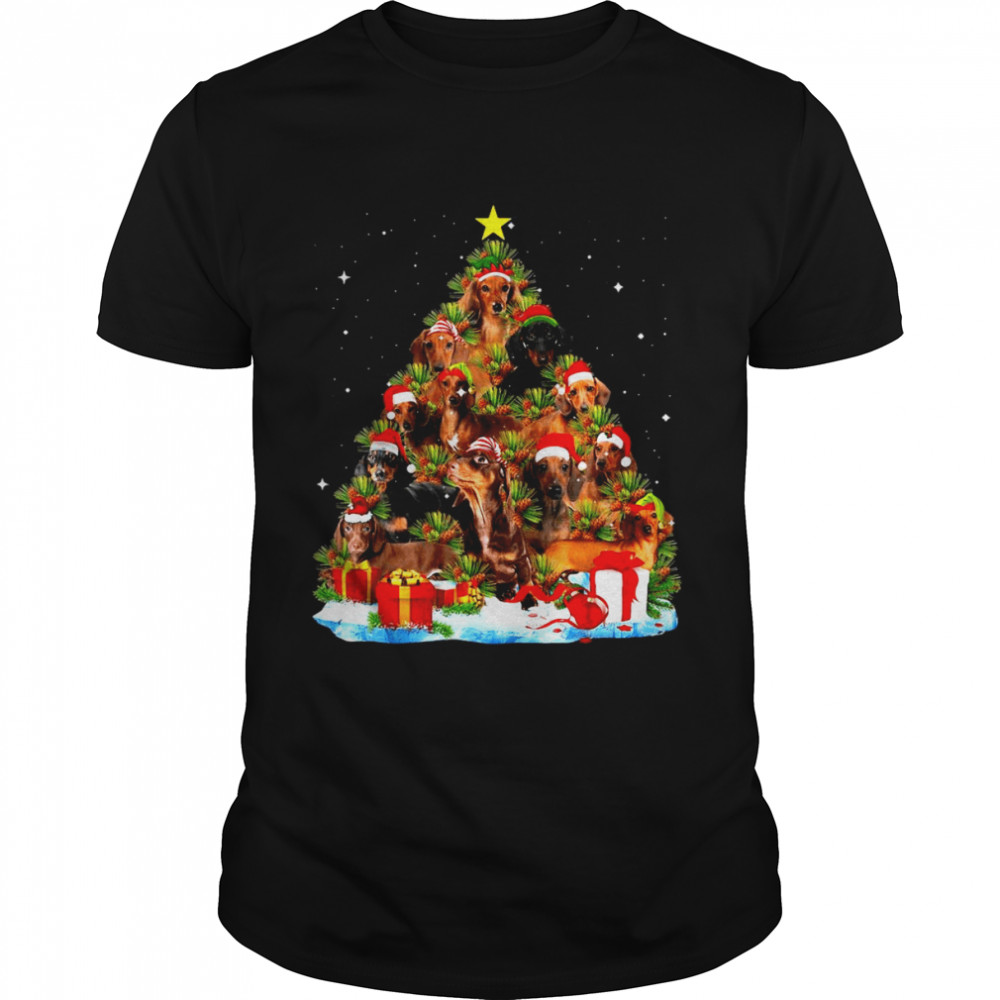 Nice Dachshund Make Christmas Tree Sweater  Classic Men's T-shirt