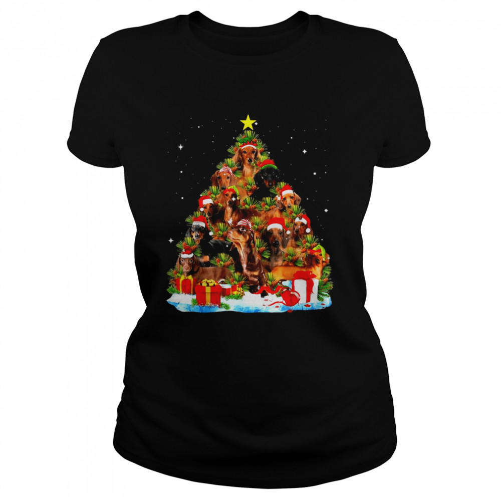 Nice Dachshund Make Christmas Tree Sweater Classic Womens T Shirt
