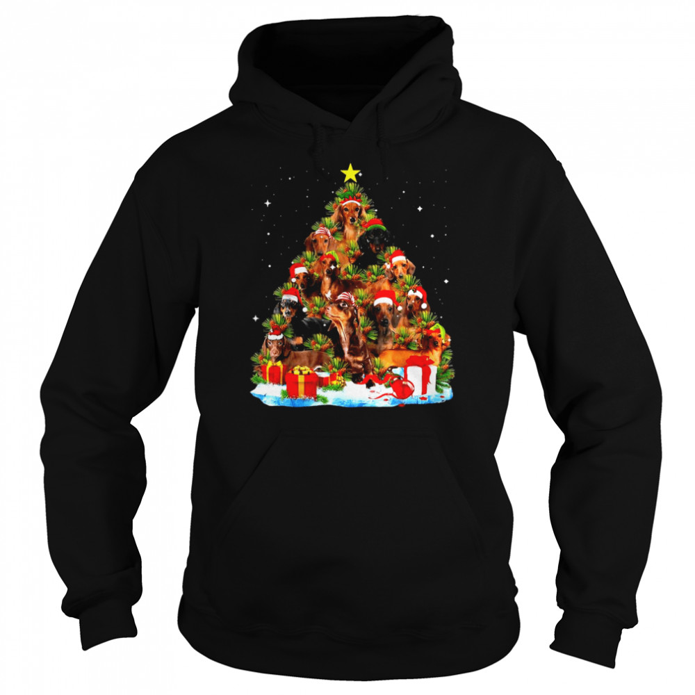 Nice Dachshund Make Christmas Tree Sweater  Unisex Hoodie