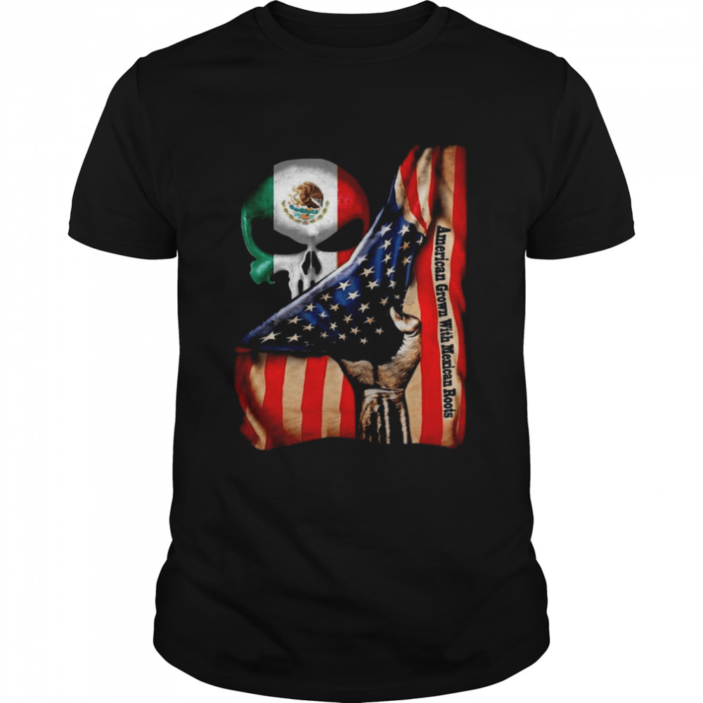 Official Skull American grown with Mexican Roots 2021  Classic Men's T-shirt