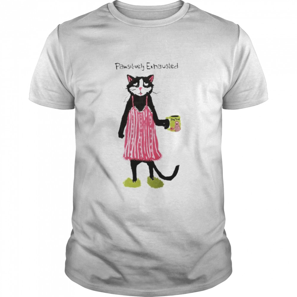 Pawsitively Exhausted Cats shirt Classic Men's T-shirt