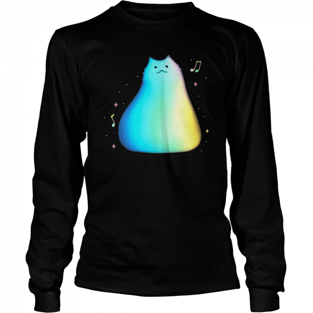 Pixar Soul Cat Portrait Music Notes Long Sleeved T Shirt