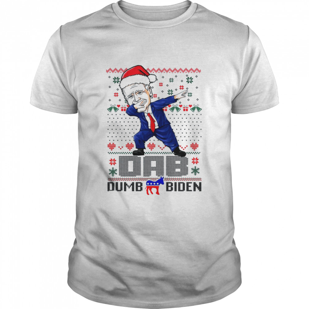 Santa Biden dabbing dab dumb Biden Ugly Christmas shirt Classic Men's T-shirt