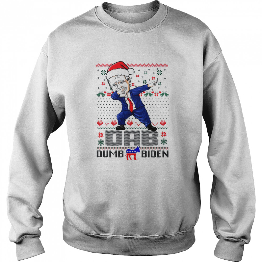 Santa Biden Dabbing Dab Dumb Biden Ugly Christmas Shirt Unisex Sweatshirt