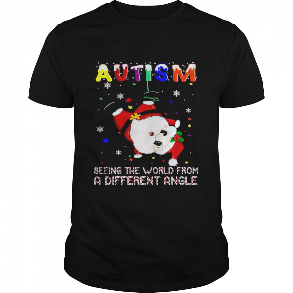 Santa Claus Autism seeing the world from a different angle Christmas shirt Classic Men's T-shirt