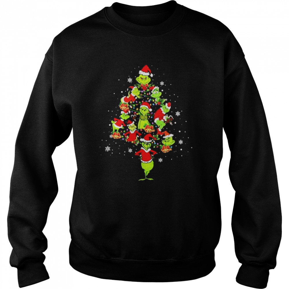 Santa Grinch Christmas Tree Shirt Unisex Sweatshirt