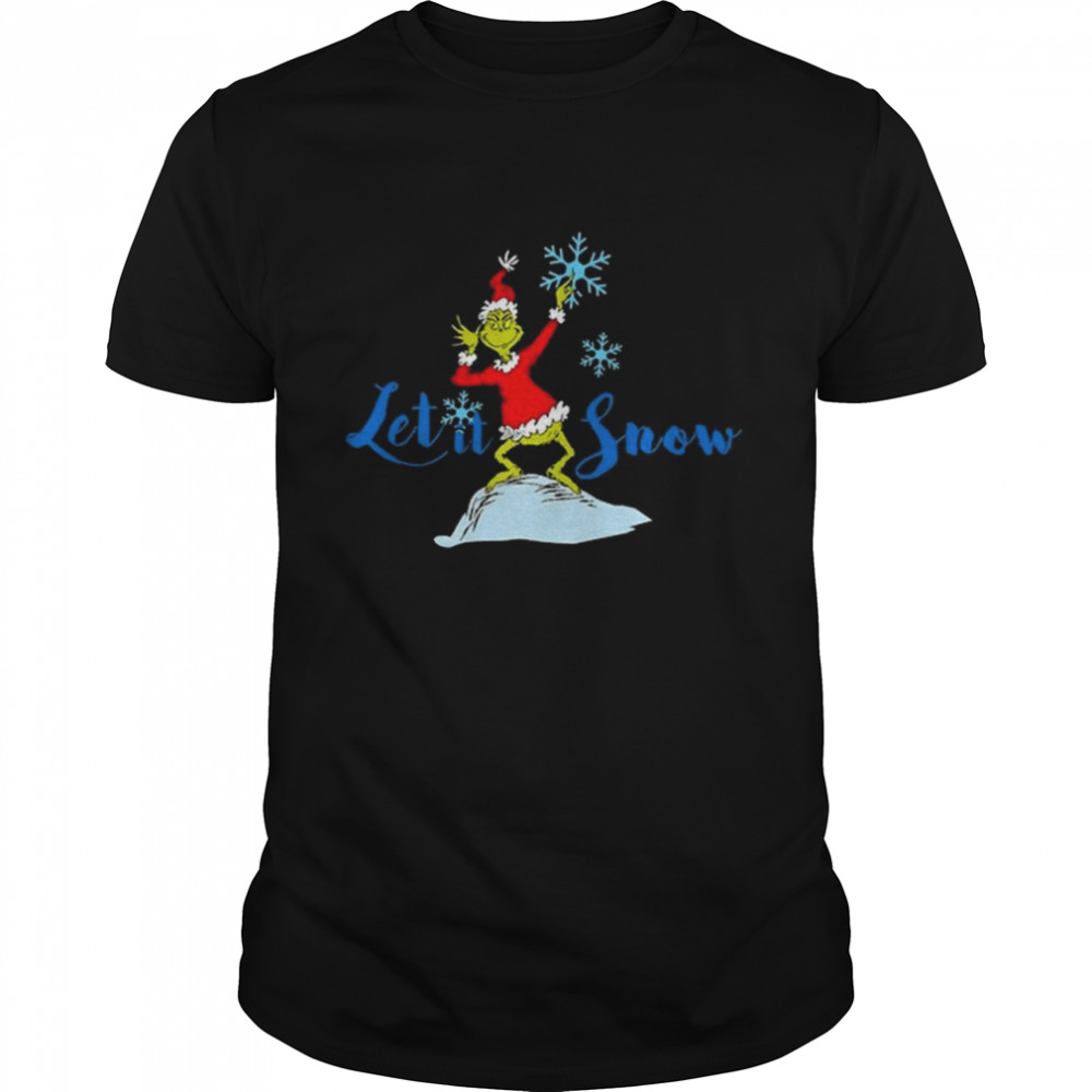 Santa Grinch Lets It Snow Merry Christmas  Classic Men's T-shirt