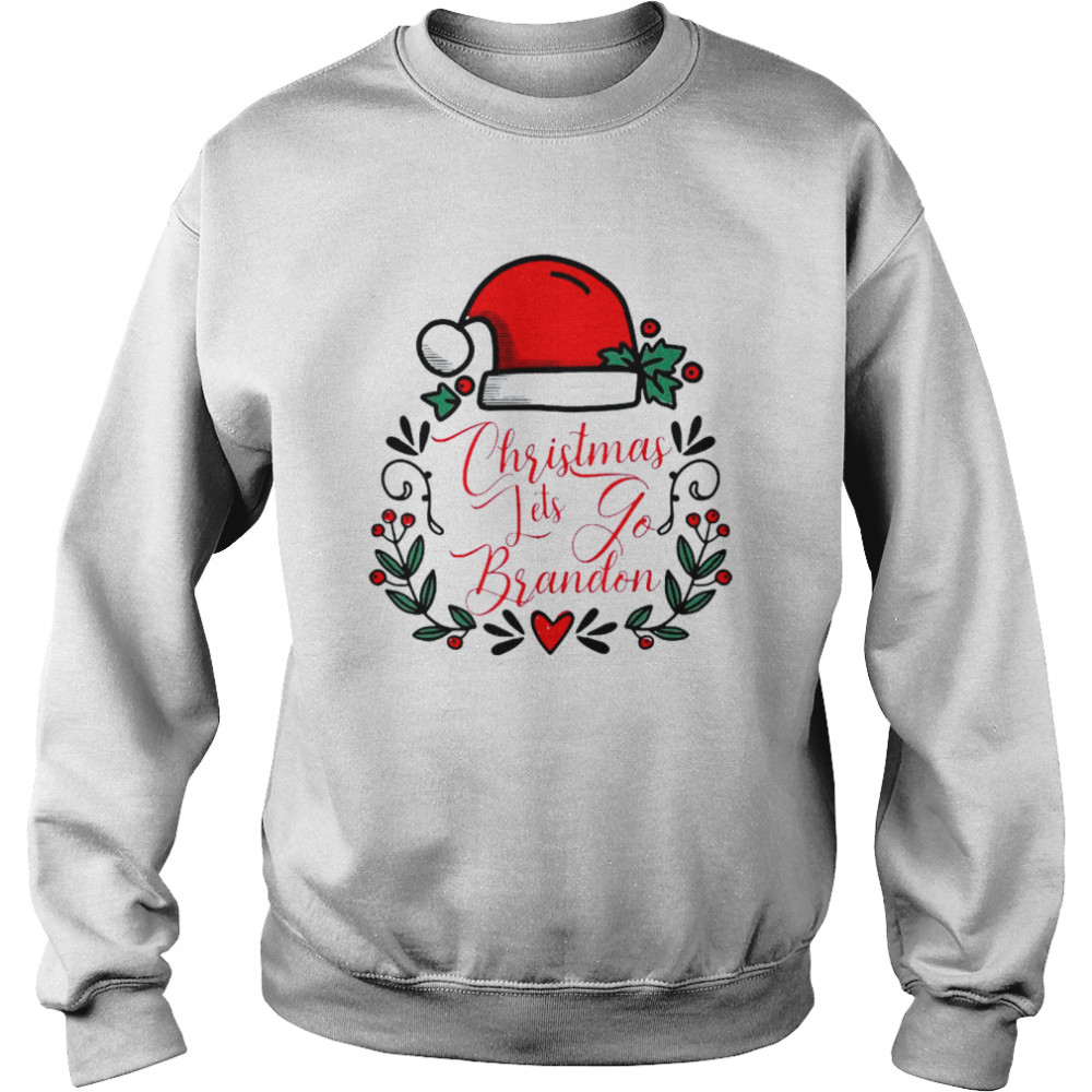 Santa Hat Christmas Lets Go Brandon Christmas Shirt Unisex Sweatshirt