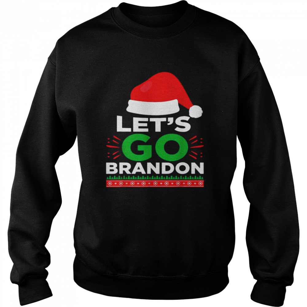 Santa Hat Xmas Lets Go Brandon Merry Christmas Shirt Unisex Sweatshirt