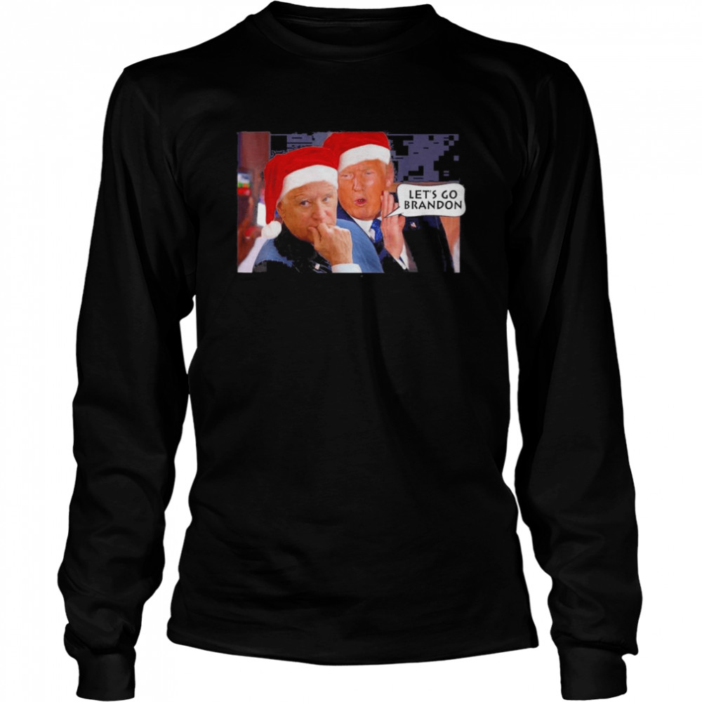 Santa Trump Said Lets Go Biden Brandon Anti-Biden Christmas T- Long Sleeved T-Shirt