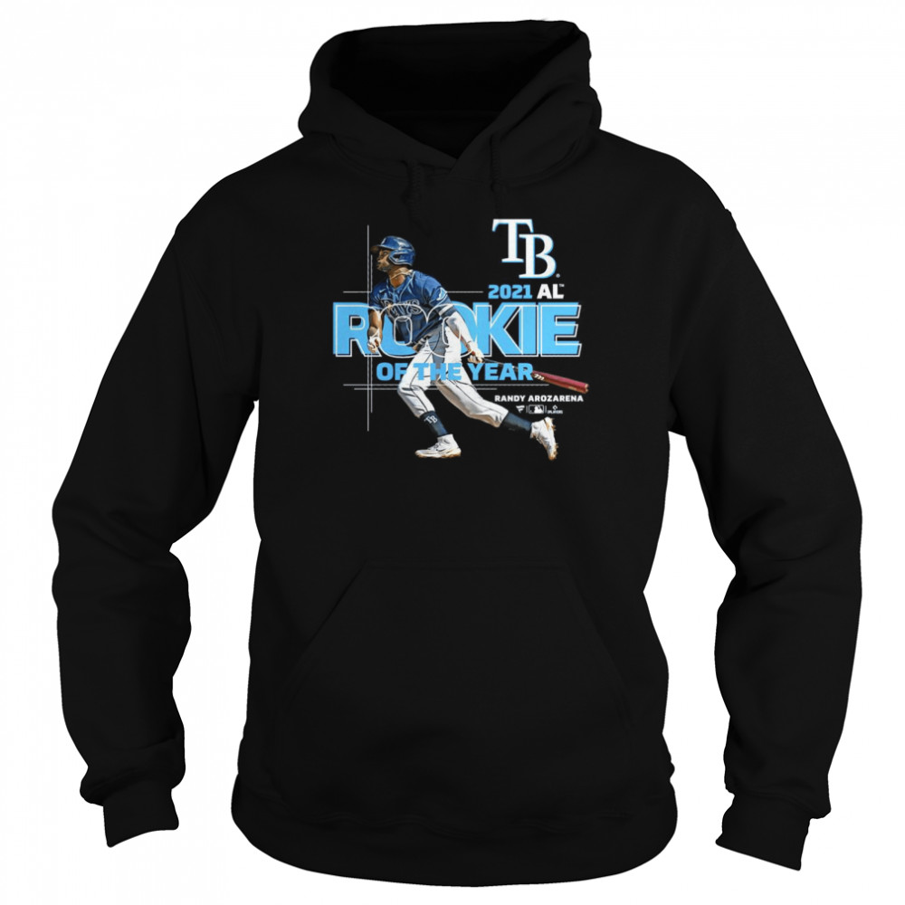 Tampa Bay Rays Randy Arozarena Fanatics Branded Navy 2021 Al Rookie Of The Year T- Unisex Hoodie