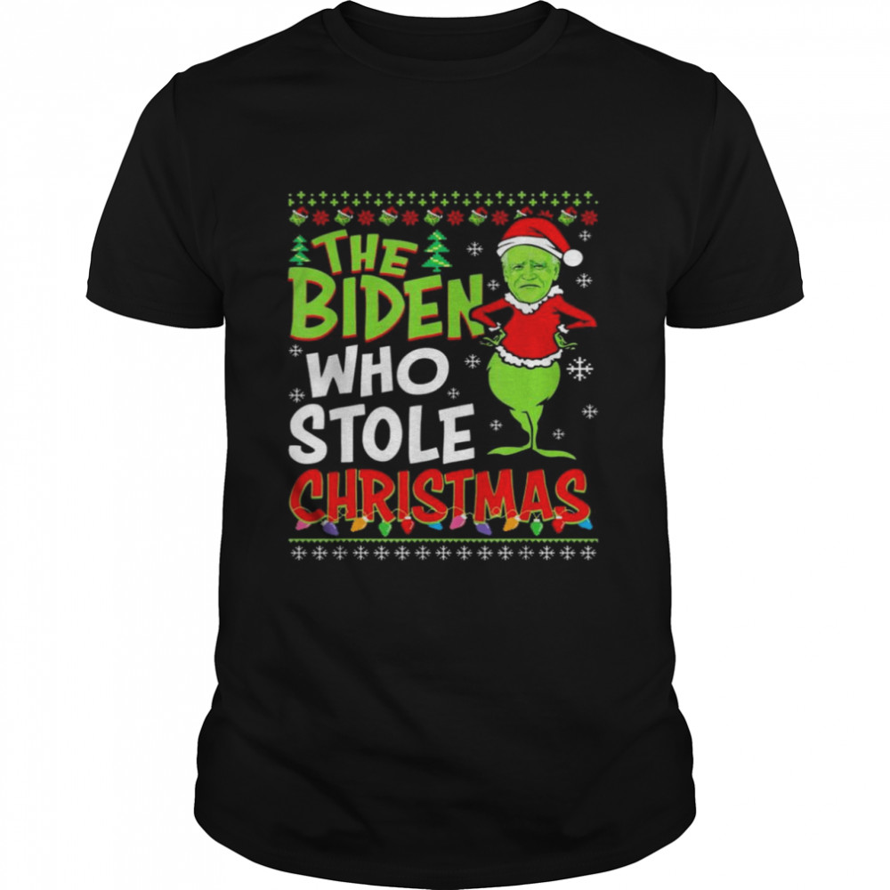 The Biden Who Stole Christmas Ugly shirt Classic Men's T-shirt