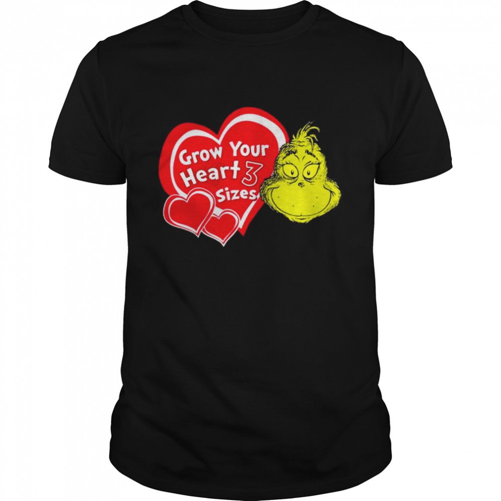 The Grinch Face grow your heart 3 sizes shirt Classic Men's T-shirt