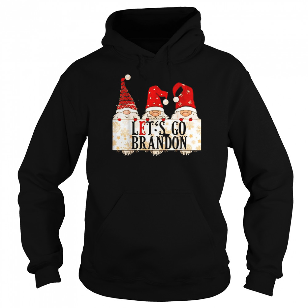 Three Gnomes Let’s Go Brandon Anti Biden Christmas Shirt Unisex Hoodie