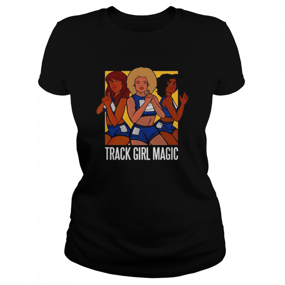 Track Girl Magic Running Girls Vintage Classic Womens T Shirt