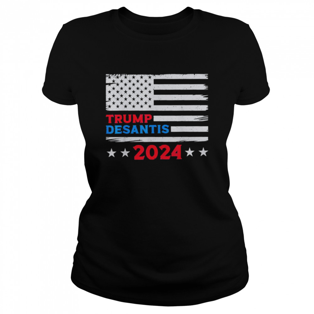 Trump Desantis 2024 American Flag T- Classic Women'S T-Shirt