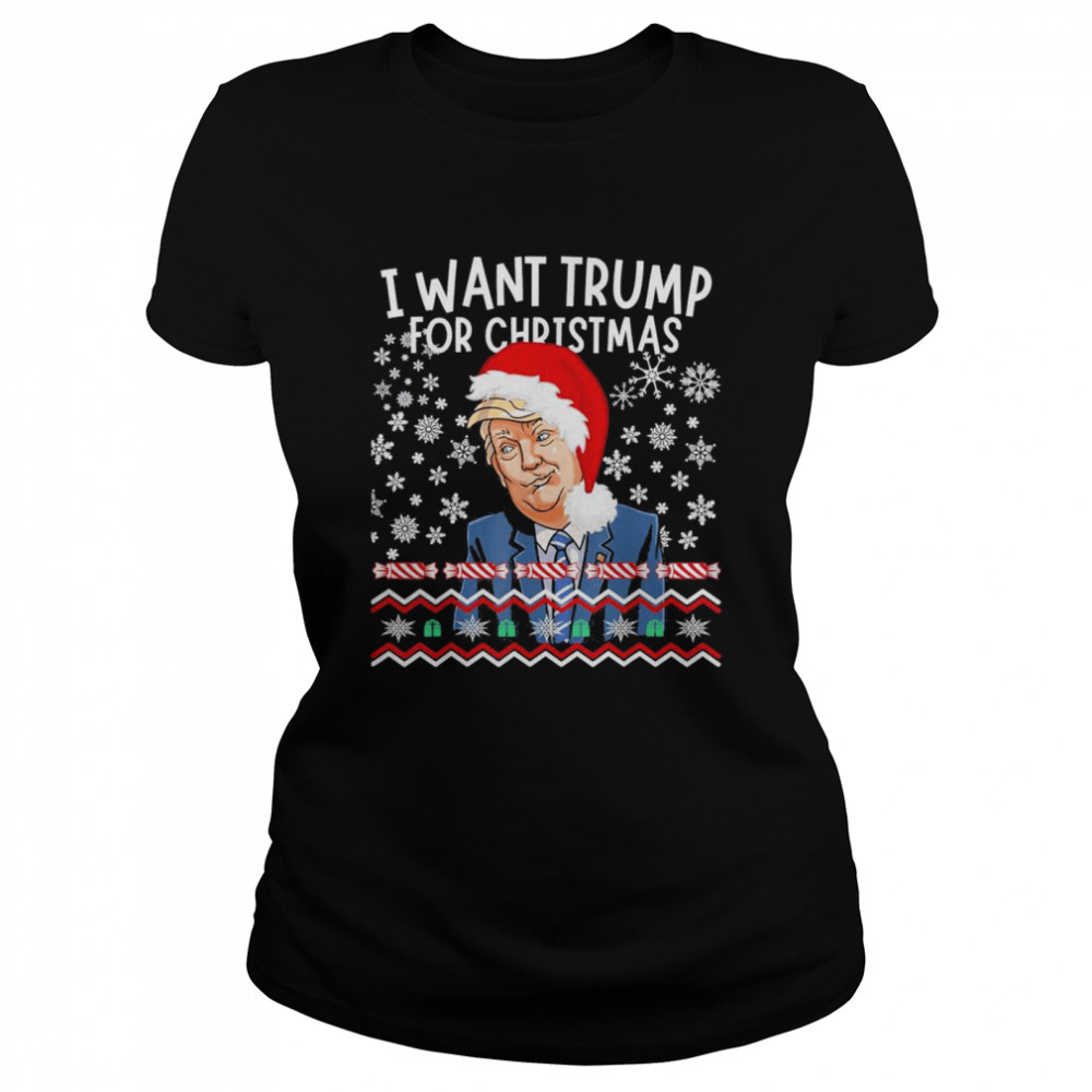 Trump For Christmas 2024 Ugly Christmas Sweater Pajama T- Classic Women'S T-Shirt