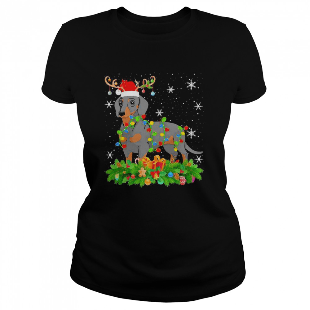 Wiener Dachshund Reindeer Wiener Dachshund Christmas Classic Womens T Shirt