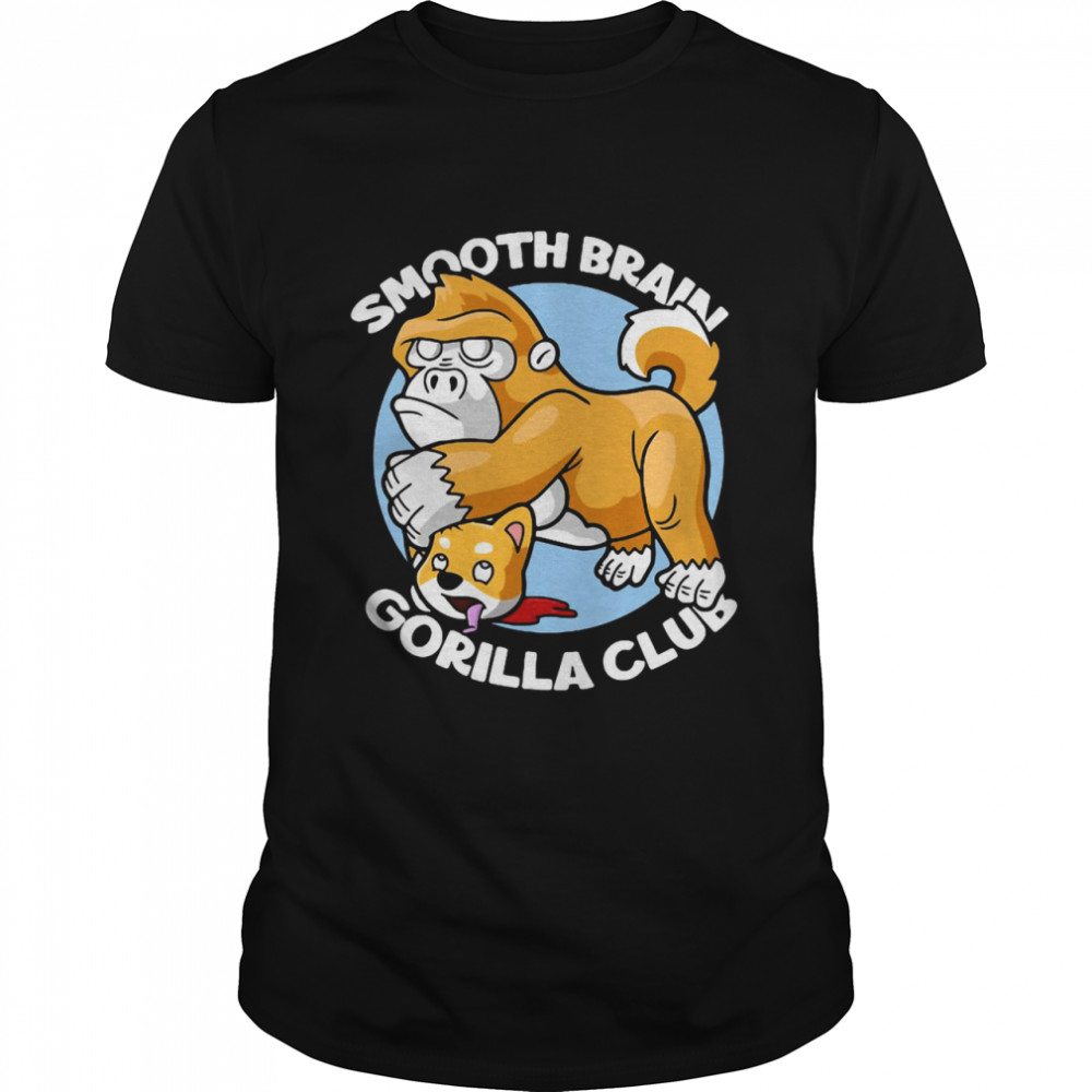 Smooth Brain Gorilla Club Dog Vintage  Classic Men's T-shirt