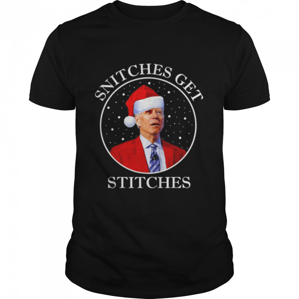 Snitches Get Stitches Joe Biden Christmas T- Classic Men's T-shirt