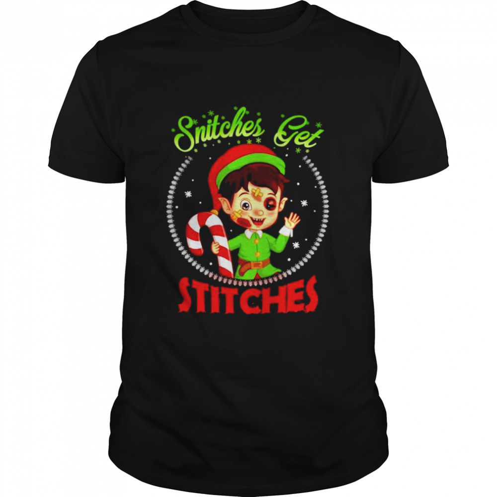 Snitches Get Stitches Sarcasm ELF shirt Classic Men's T-shirt