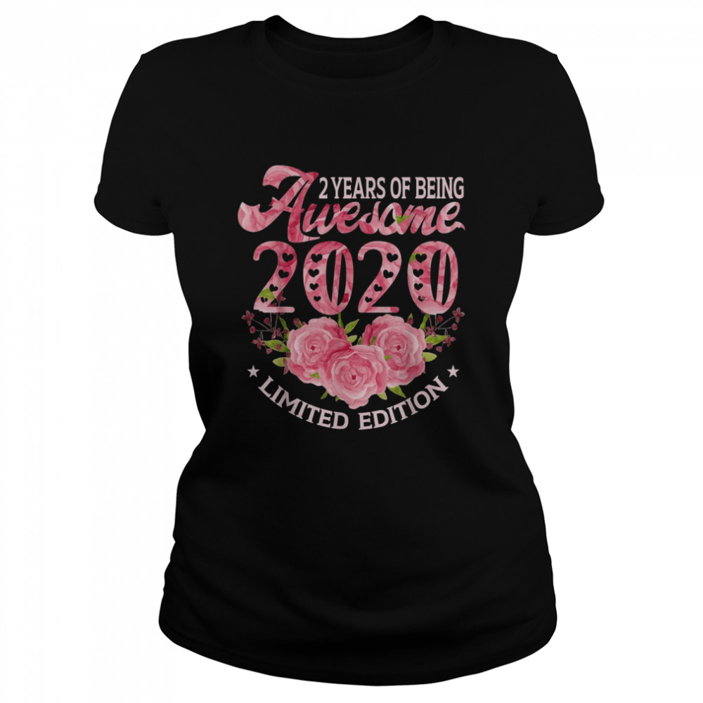 2 Jahre Alte Blume 2020 Geschenk Geburtstag Mdchen Classic Womens T Shirt