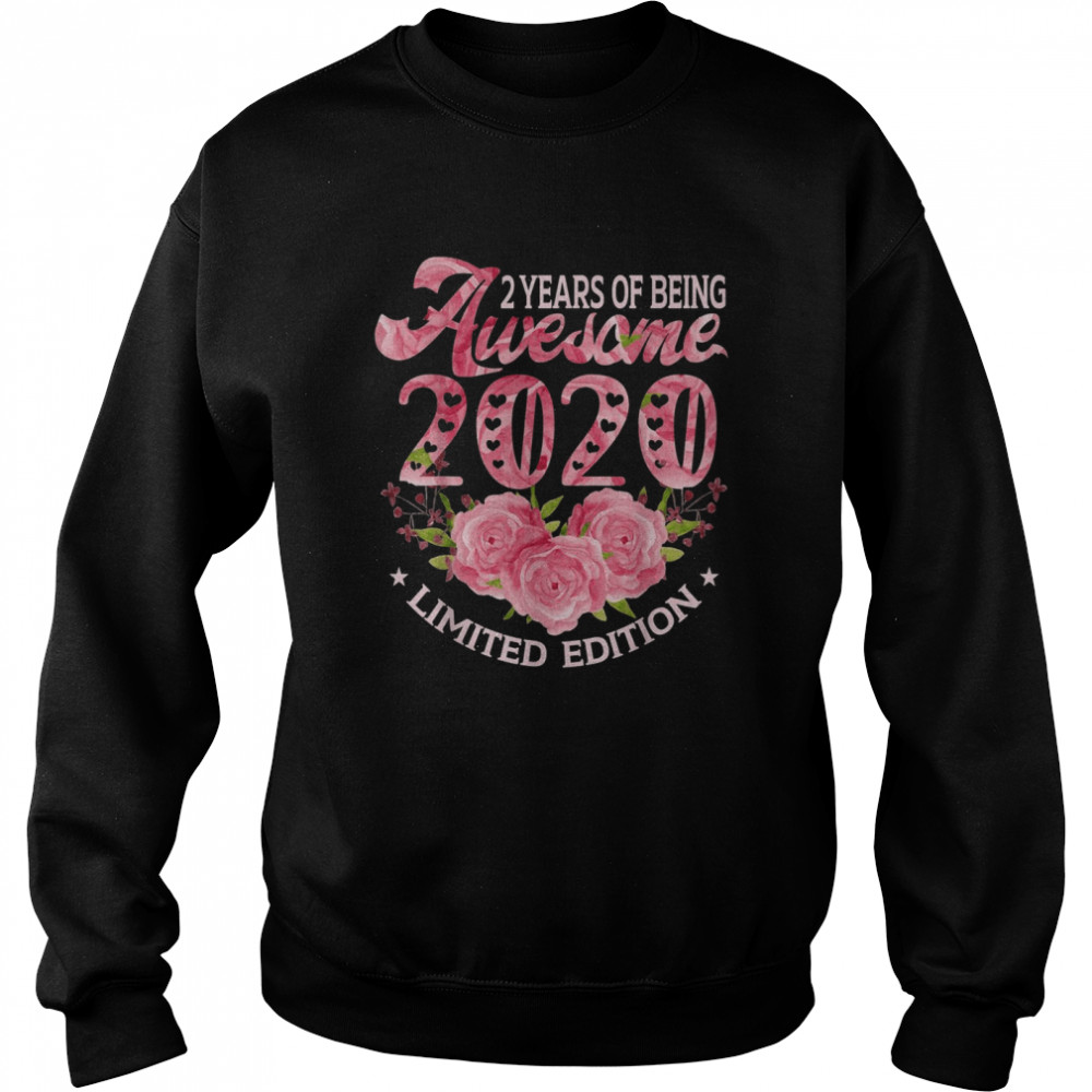 2 Jahre Alte Blume 2020 Geschenk Geburtstag Mädchen  Unisex Sweatshirt