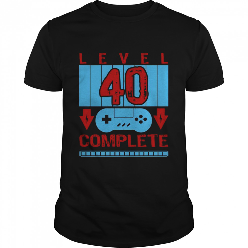 40 Geburtstag Level 40 Jahre Complete Männer Geschenk Langarmshirt  Classic Men's T-shirt