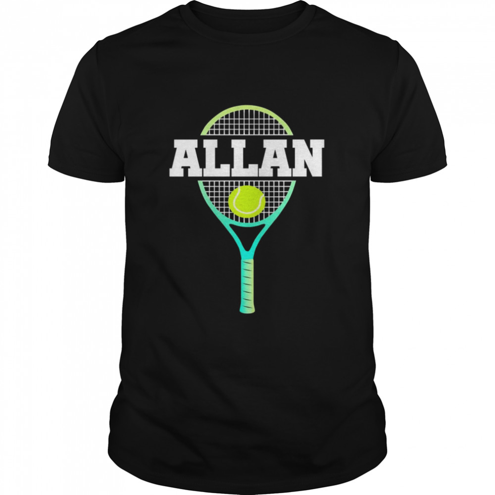 Allan Name Tennis Player Boys Ball and Racket Sports Fan  Classic Men's T-shirt