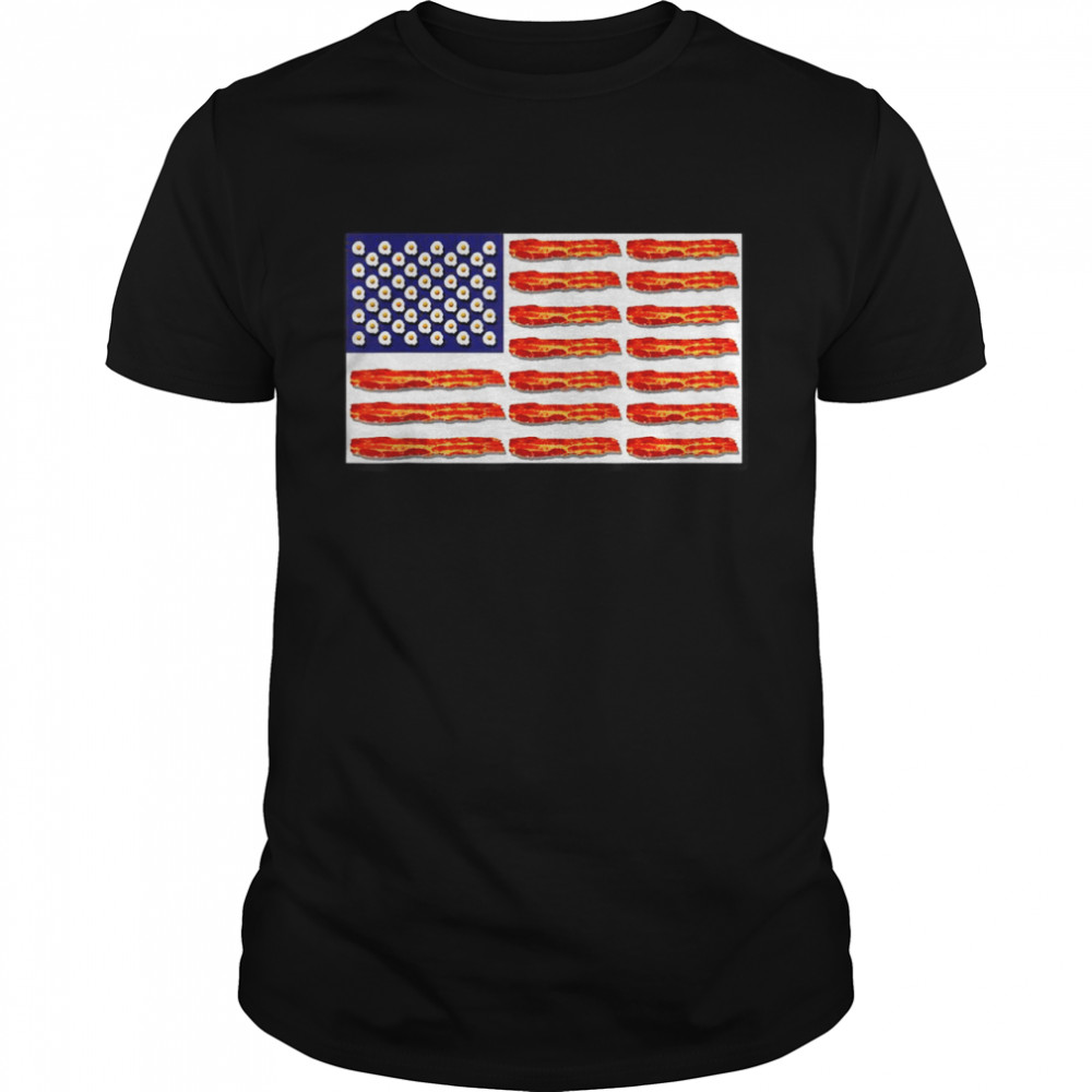Bacon and Egg Amerikanische Flagge Patriot  Classic Men's T-shirt