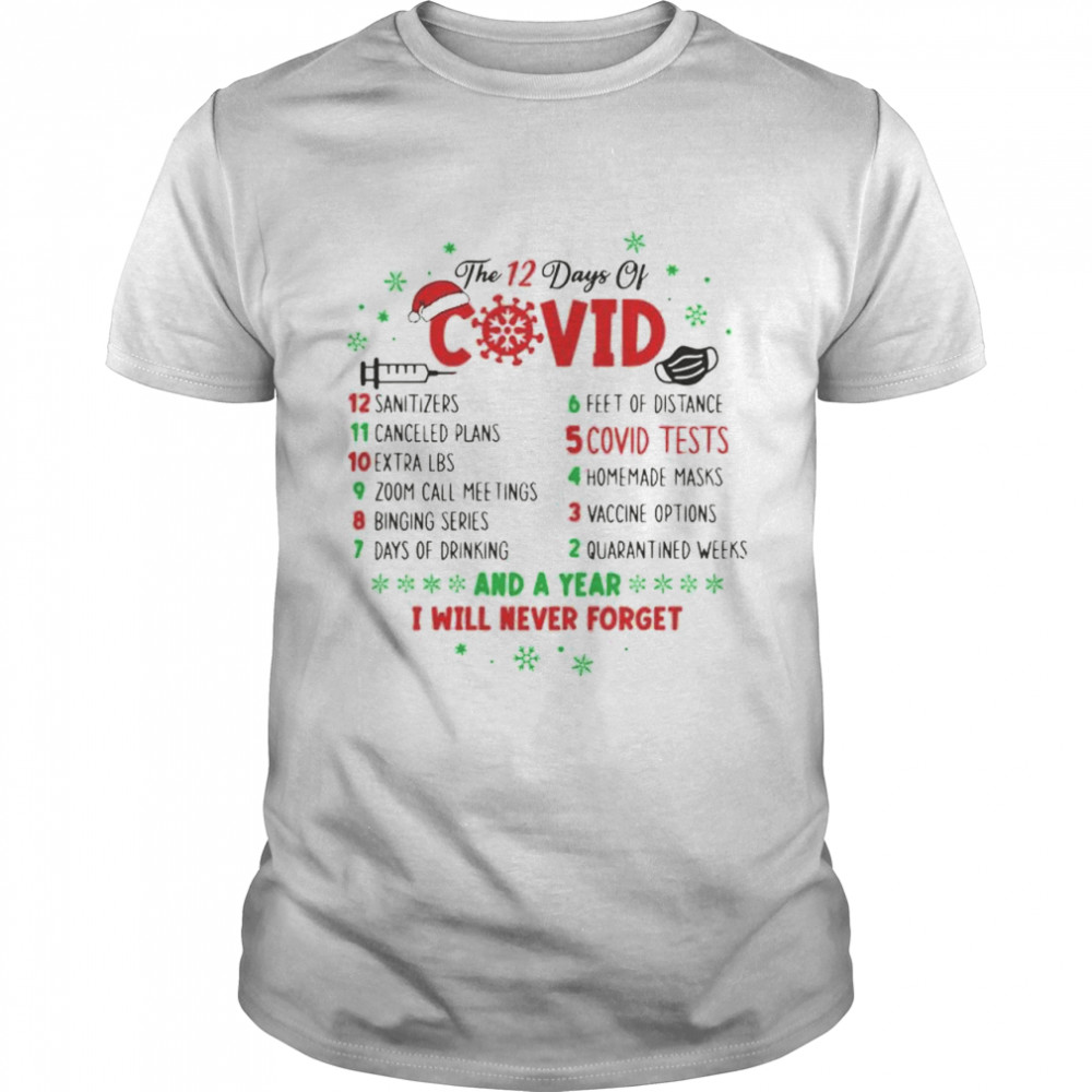 Best 12 Days of Covid 2021 Christmas sweater Classic Men's T-shirt