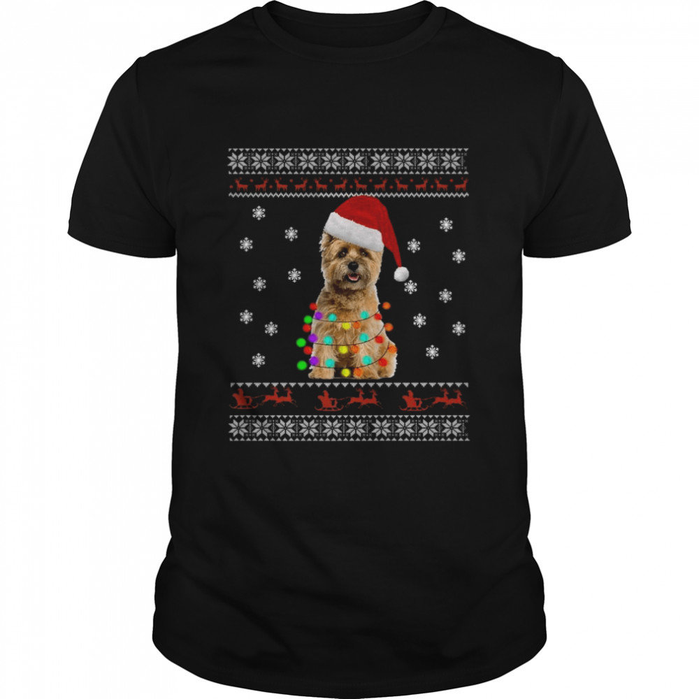 Cairn Terrier Christmas Dog Light Ugly  Classic Men's T-shirt