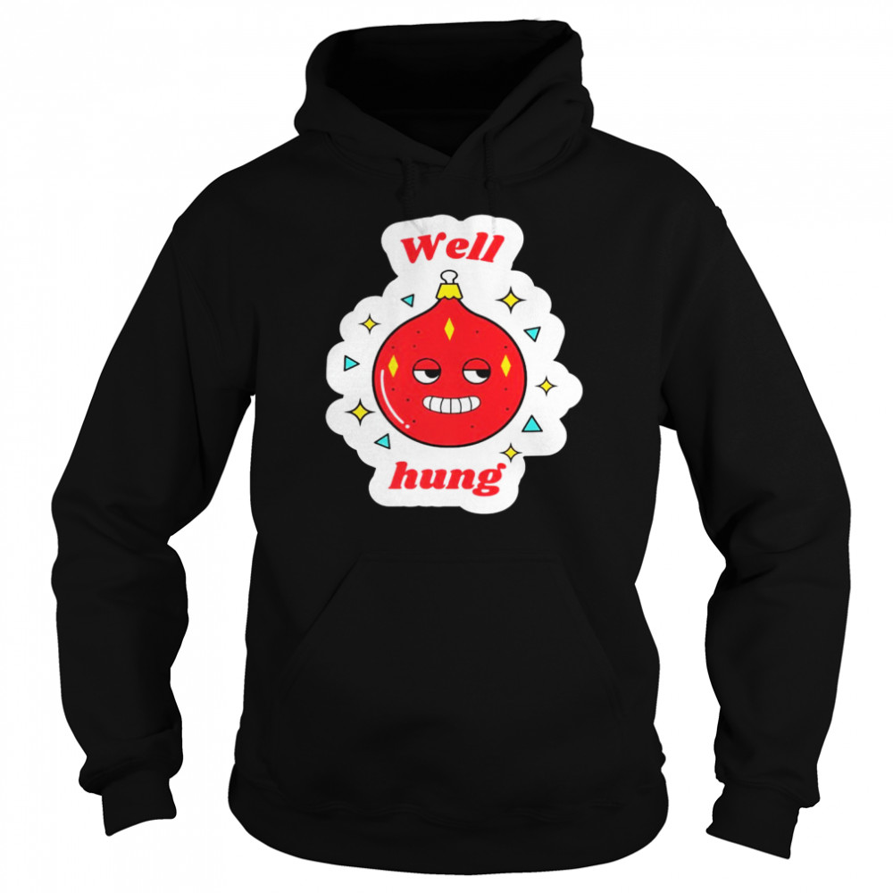 Christmas Party Inappropriate Well Hung Bauble Innuendo  Unisex Hoodie