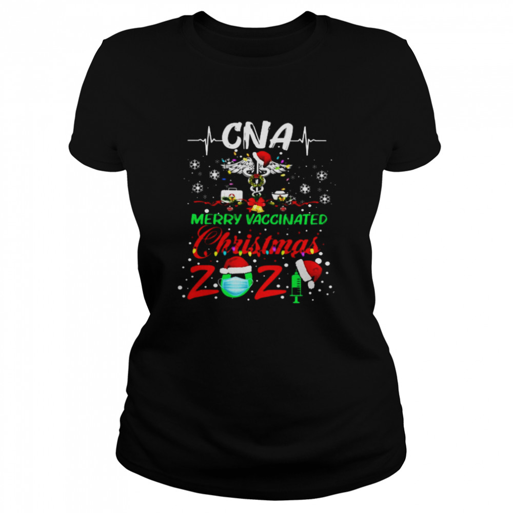 Cna Merry Vaccinated Christmas 2021 Classic Womens T Shirt