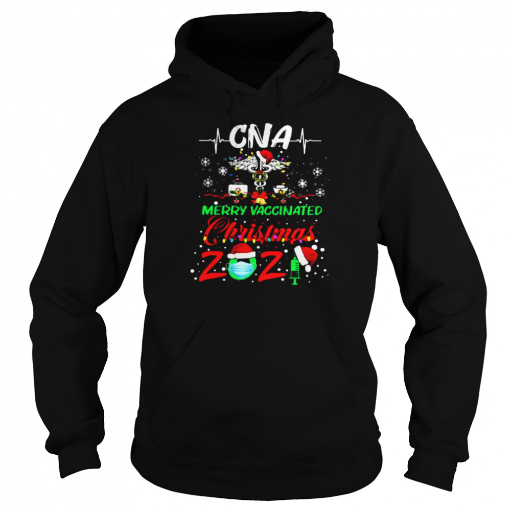 Cna Merry Vaccinated Christmas 2021  Unisex Hoodie
