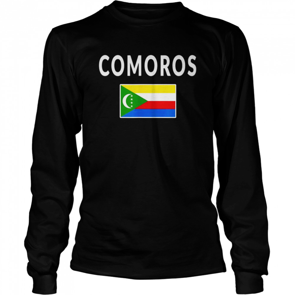 Comoros Flag Souvenir Comorians Long Sleeved T Shirt
