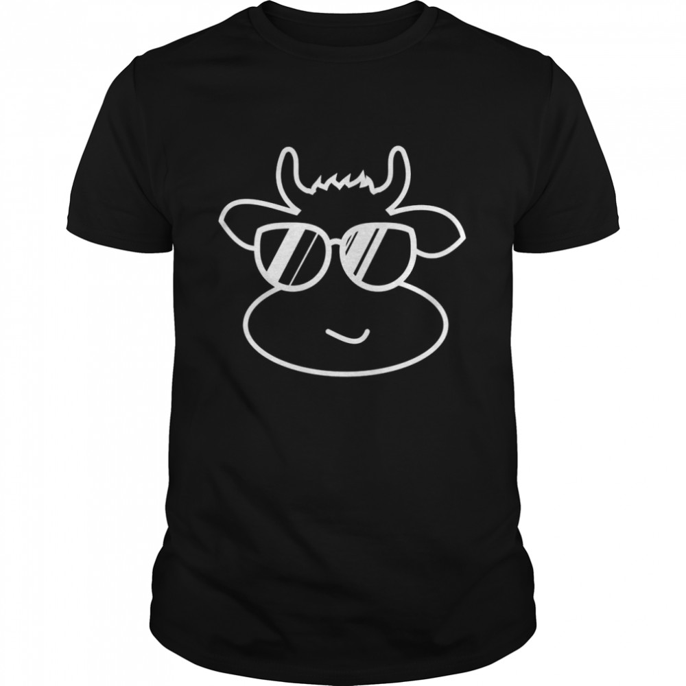 Cow with Sunglasses, Cool and Cute Cow  Classic Men's T-shirt